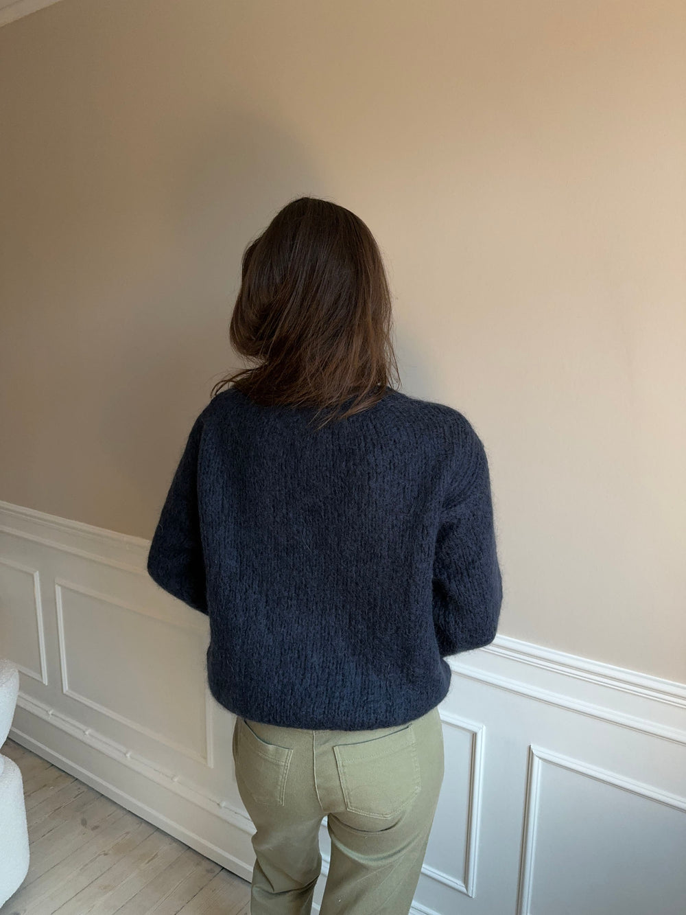 Genevieve striktrøje - Navy