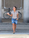 Linda bermuda shorts - Blå denim
