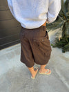 Kelsey bermudashorts med nålestriber - Brun