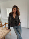 Anahita kort blazer - Mørkebrun/Sort