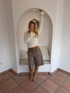 Pilena bluse med knapper - Hvid