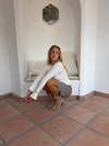 Pilena bluse med knapper - Hvid