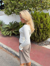 Pilena bluse med knapper - Hvid