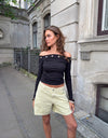 Bibbi bluse med metalringe - Sort