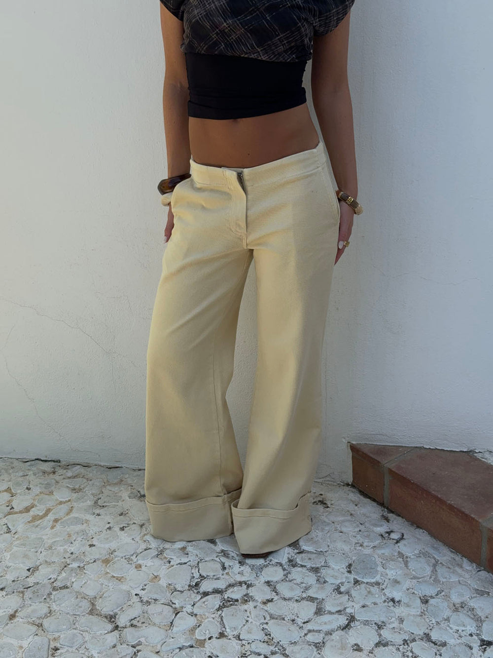 Siv jeans - Lys gul