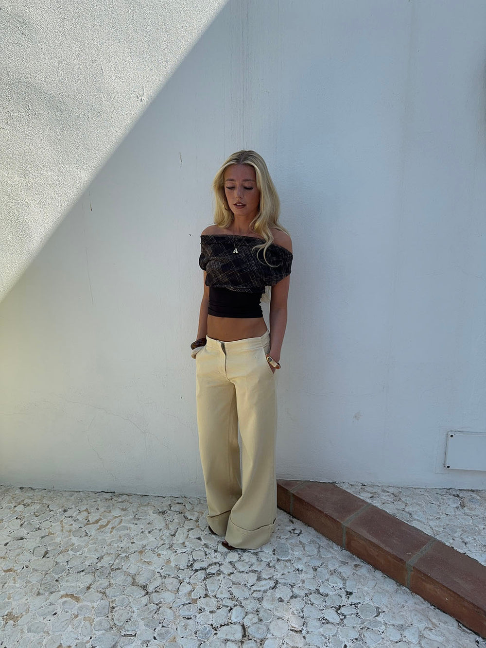 Siv jeans - Lys gul