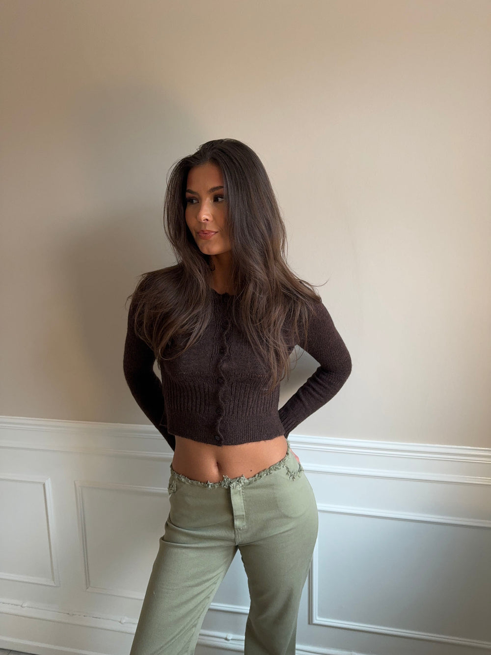 Lyda cardigan - Brun