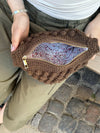 Hæklet clutch - Brun