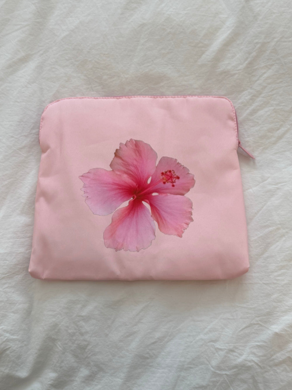 Honey computer sleeve - Lyserød med pink blomst