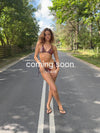 Soleil bikini med mønster - Bordeaux/orange/gul