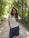 Ulana top med detaljer - Off white