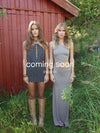 Baili maxi kjole med snit - Beige