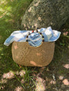 Trissino flettet taske med perlehang - Beige/sort