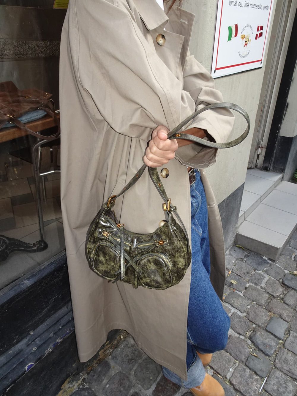 Shanghai håndtaske - Grøn/guld