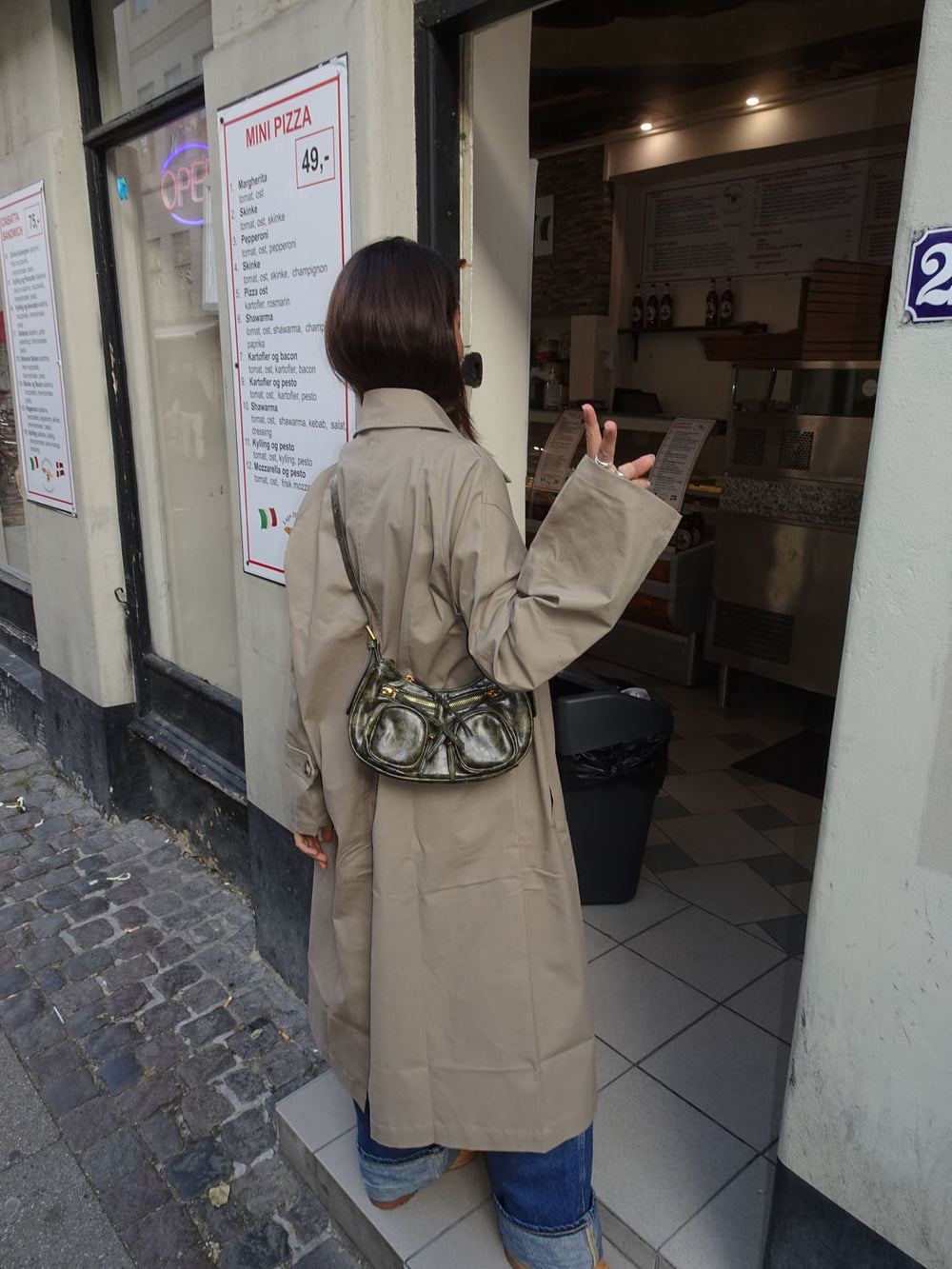 Shanghai håndtaske - Grøn/guld