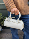 Ines håndtaske med spænde - Hvid