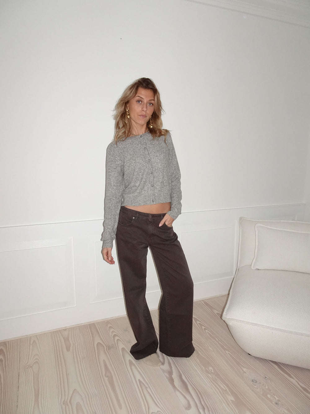 Audrey jeans - Mørkebrun