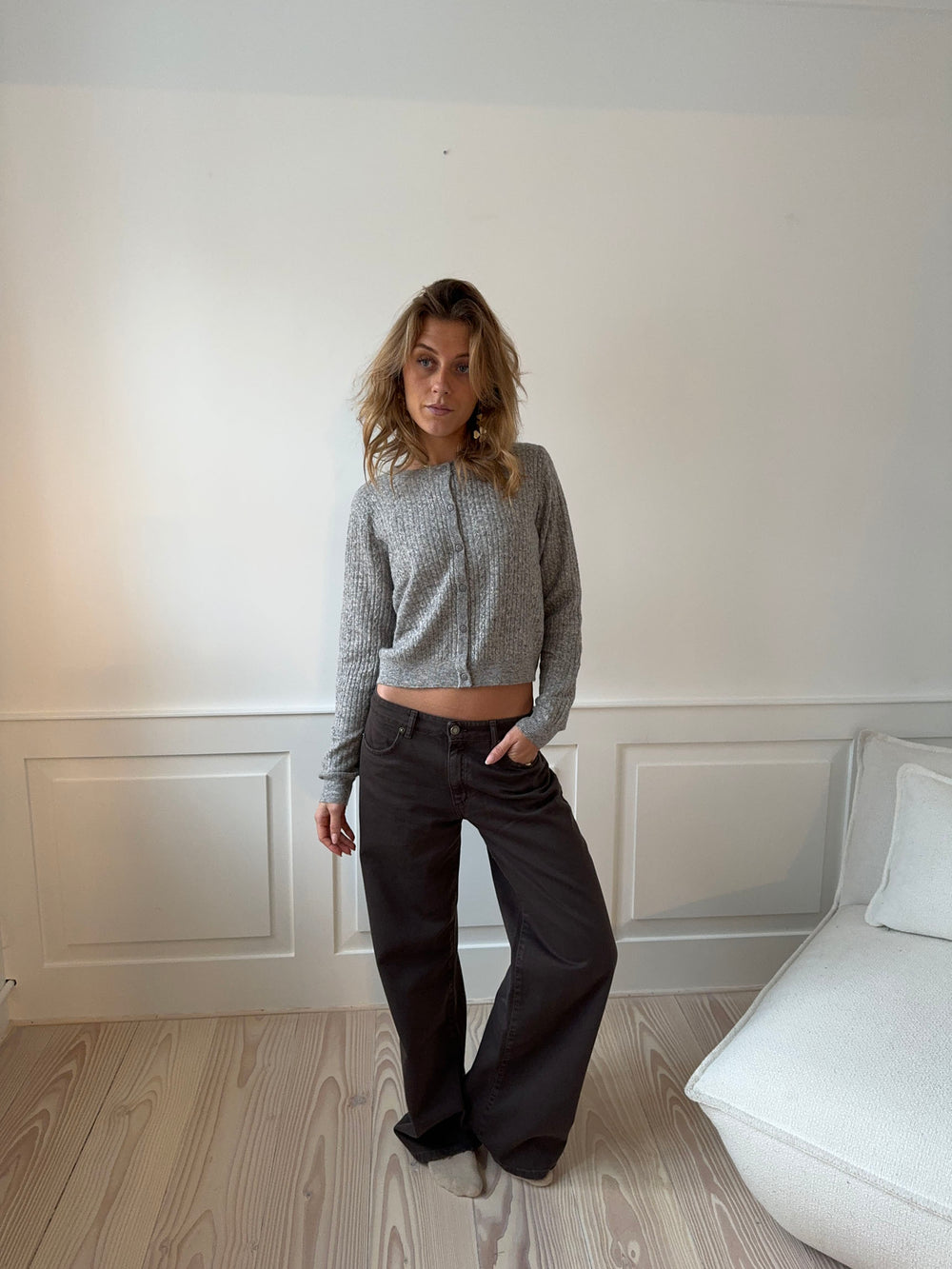 Audrey jeans - Mørkebrun