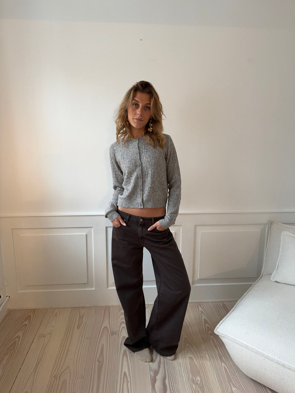 Audrey jeans - Mørkebrun