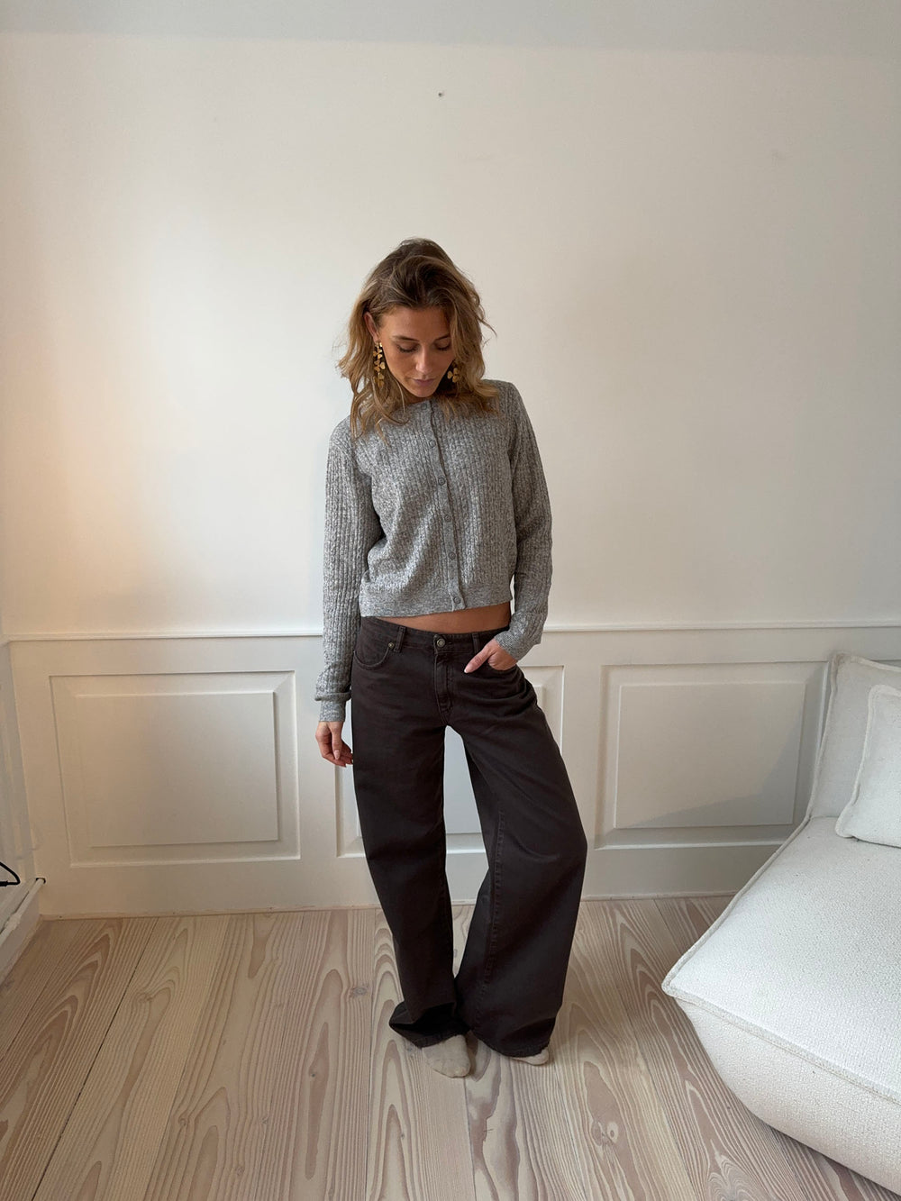 Audrey jeans - Mørkebrun