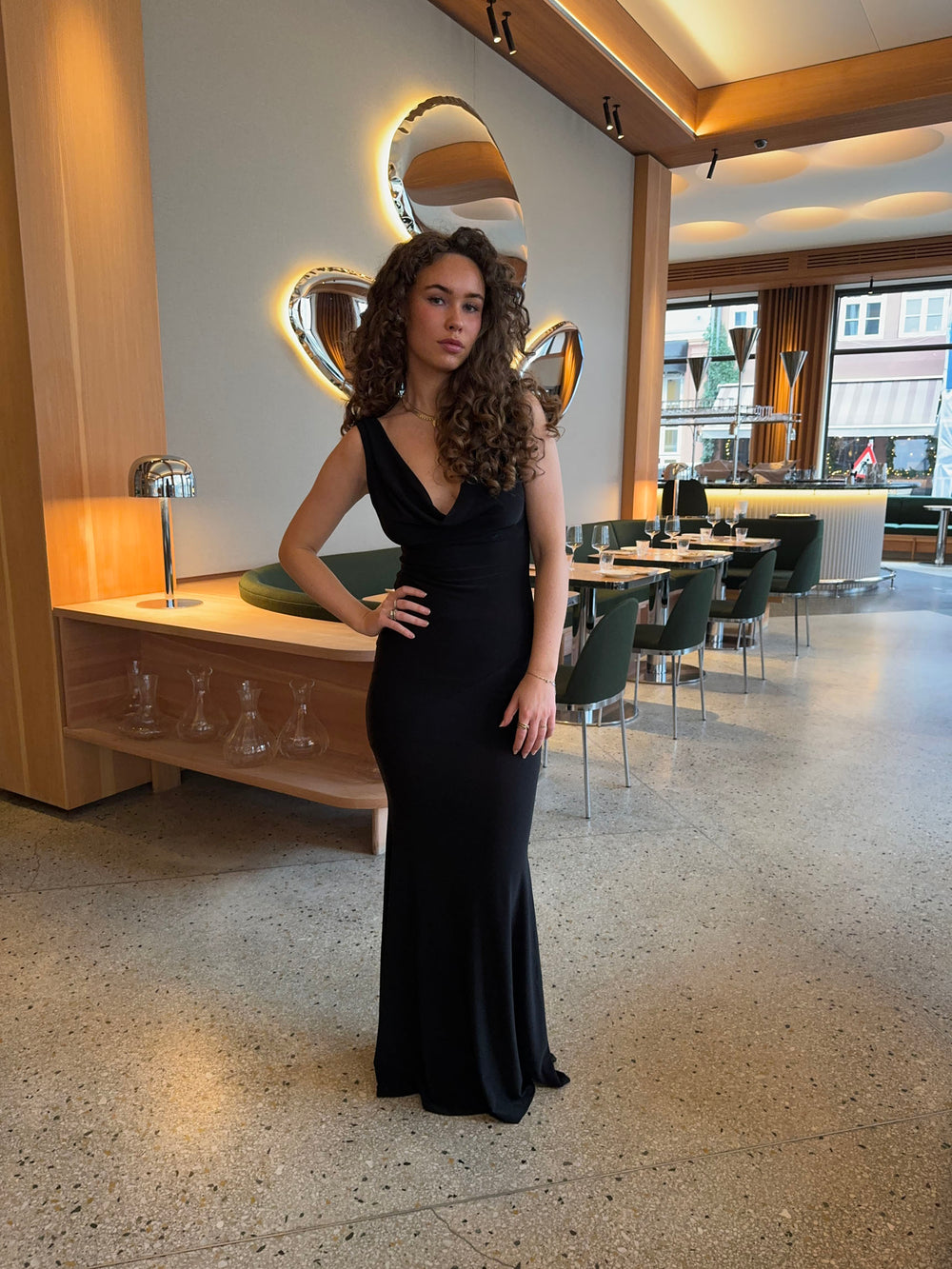 Flora maxi kjole - Sort