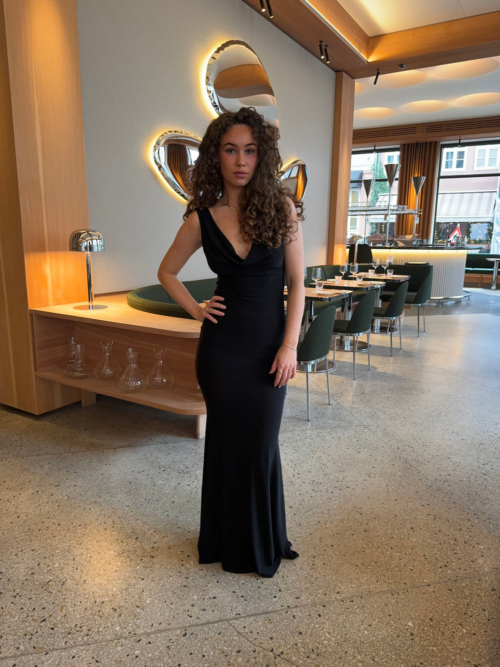 Flora maxi kjole - Sort