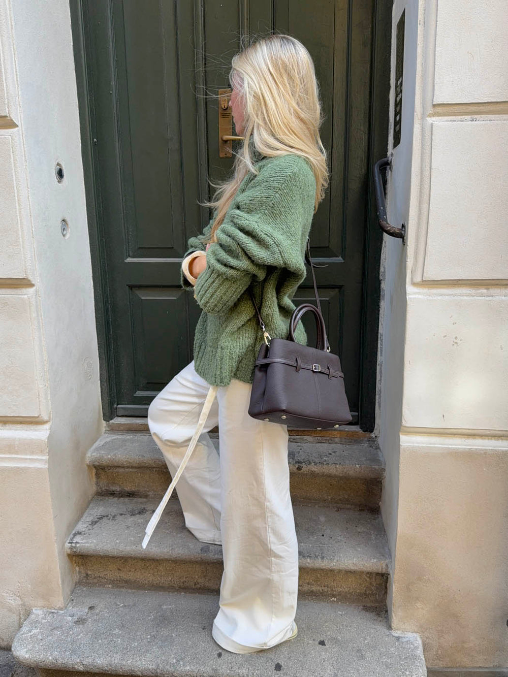 Lou lille håndtaske med detaljer - Brun