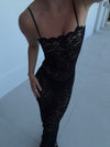 Marcy maxi blondekjole - Sort