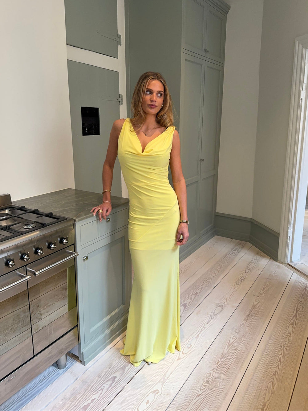 Flora maxi kjole - Gul