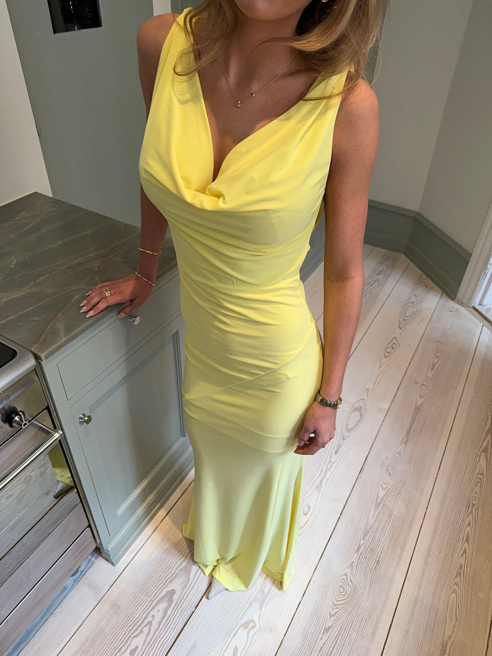 Flora maxi kjole - Gul