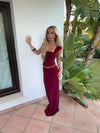 Yasmina maxi nederdel - Bordeaux