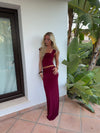 Yasmina maxi nederdel - Bordeaux
