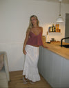Huda maxi nederdel - Hvid