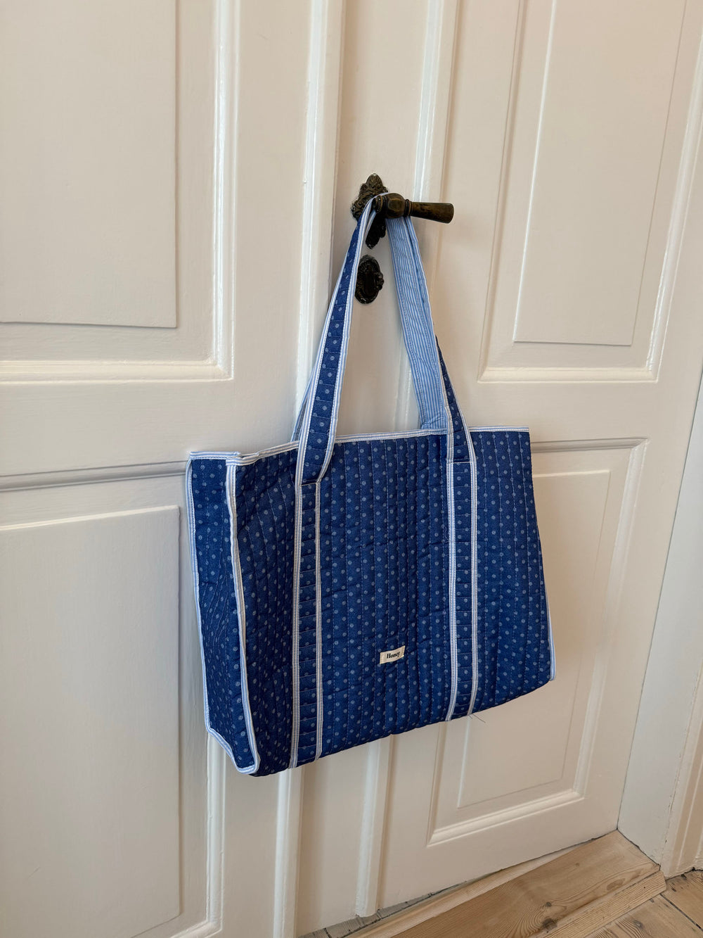 Honey net med prikker - Blå/hvide