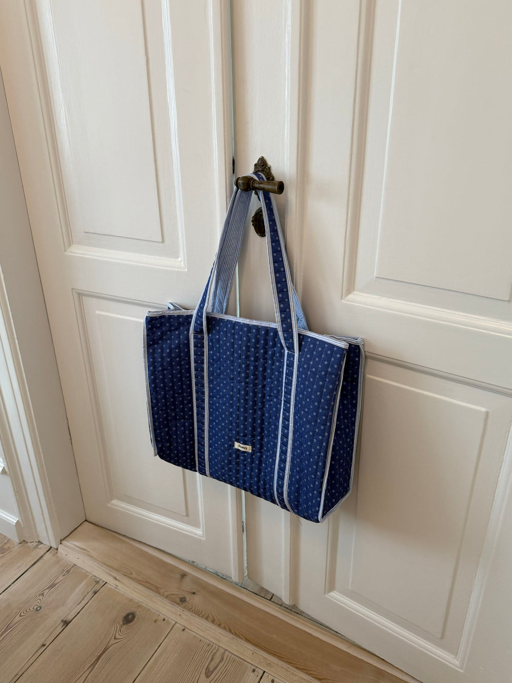 Honey net med prikker - Blå/hvide