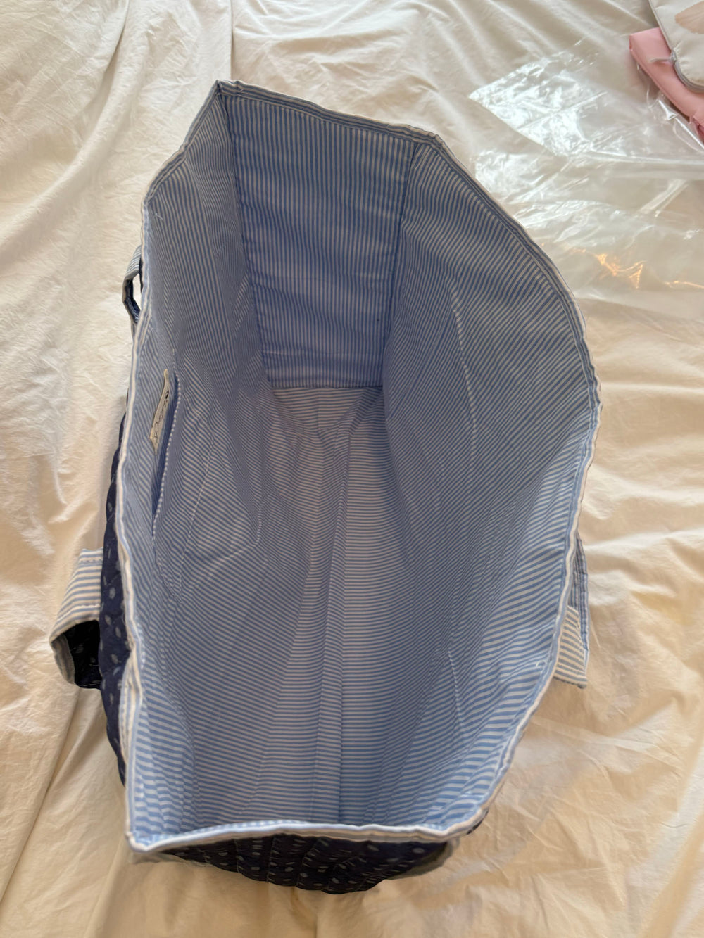 Honey net med prikker - Blå/hvide