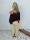Emilie poncho med glimmer - Brun