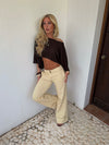 Emilie poncho med glimmer - Brun