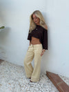 Emilie poncho med glimmer - Brun
