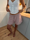 Clariana shorts med striber - Rød/hvid