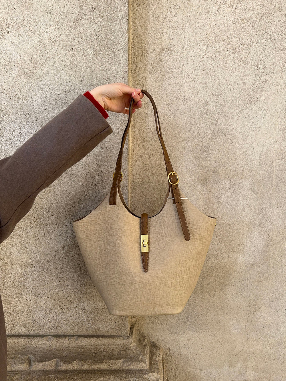 Brasília skuldertaske - Beige