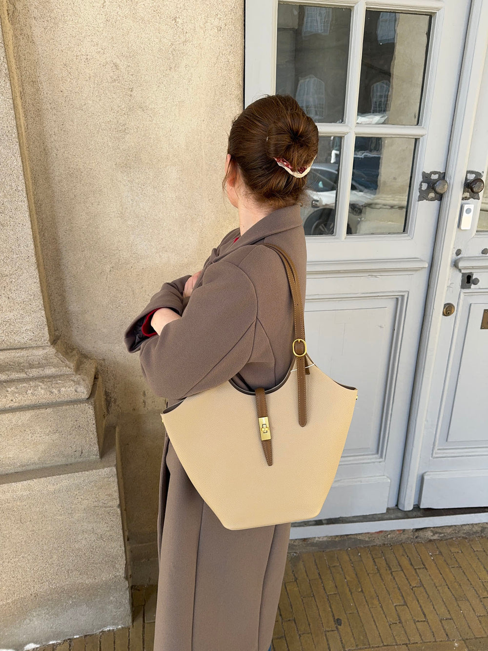 Brasília skuldertaske - Beige