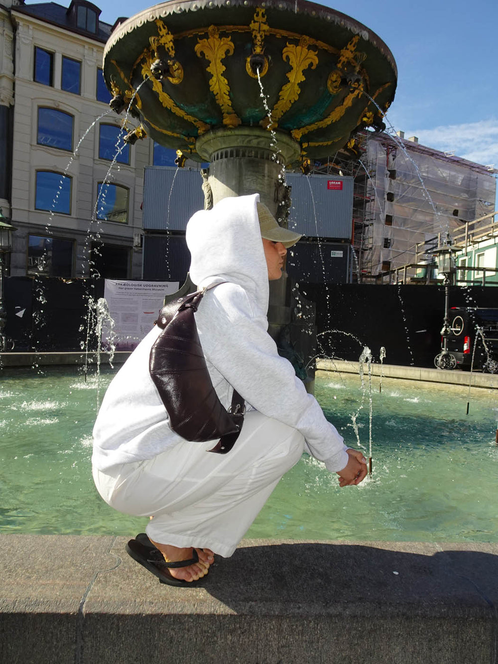 Lara skuldertaske i læder - Brun