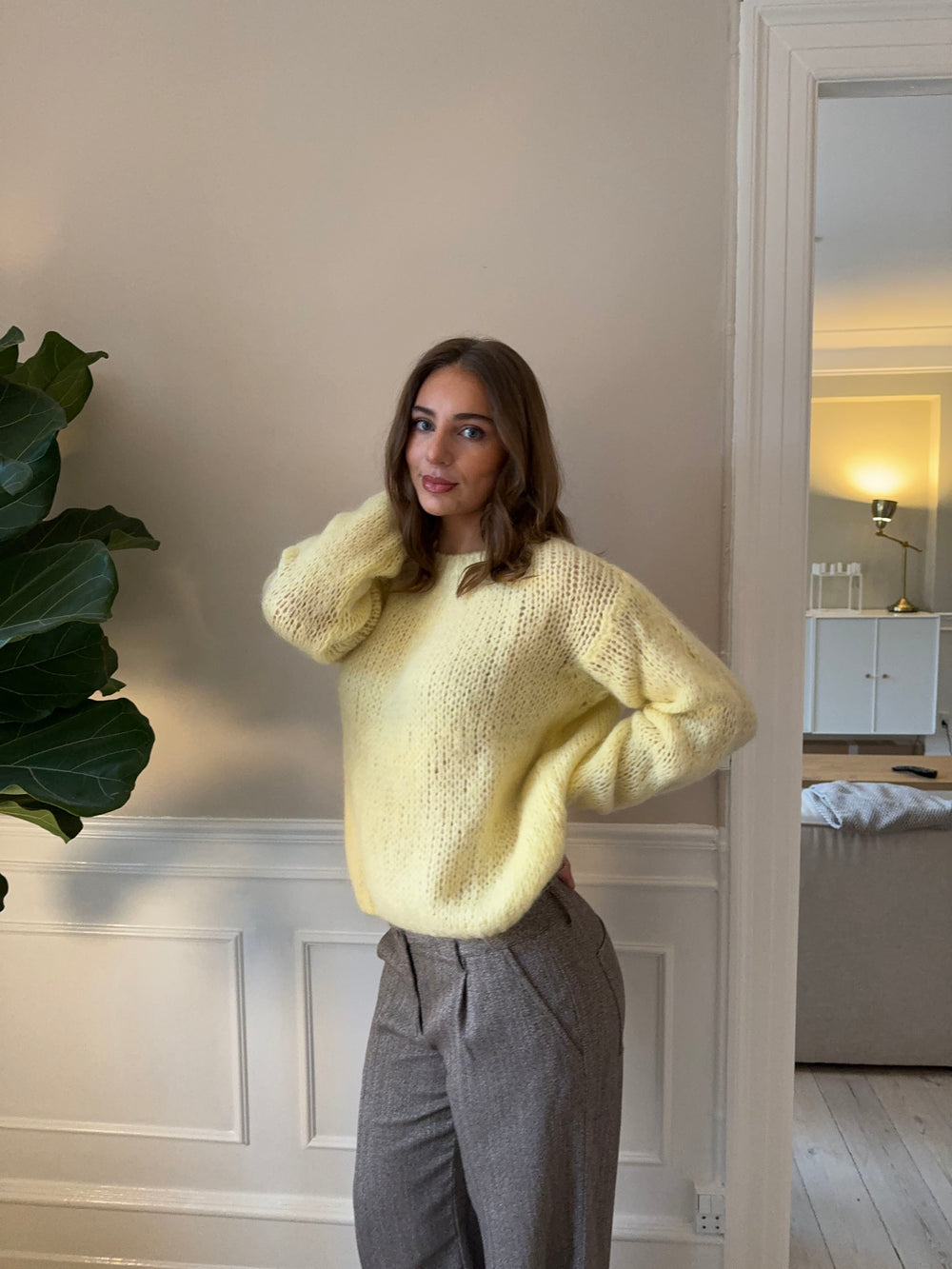 Genevieve striktrøje - Gul