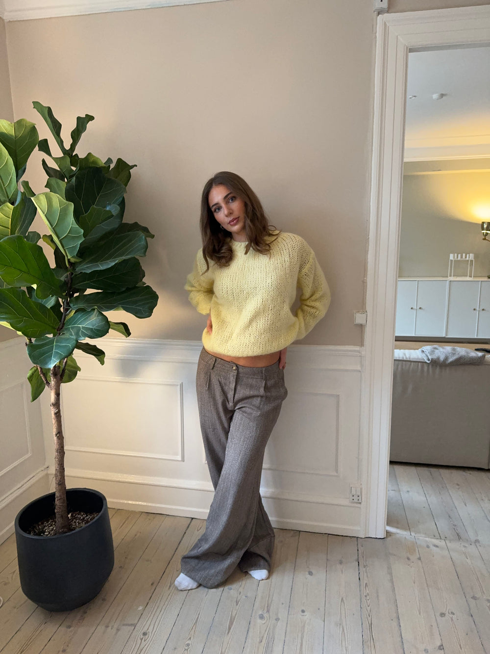 Genevieve striktrøje - Gul
