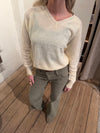 Aiko sweater med v-udskæring - Gul