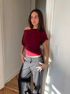 Florine figursyet t-shirt - Rød