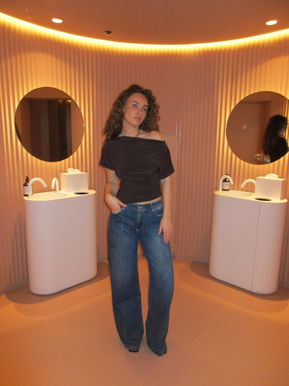 Florine figursyet t-shirt - Brun