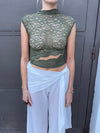Marisole top i blonde - Kaki