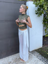 Marisole top i blonde - Kaki